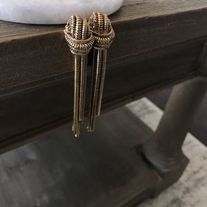 St. John knot twist chain drop earrings